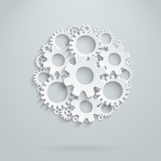Vector infographic template made of gears