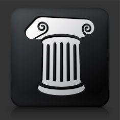 Black Square Button with Column Icon