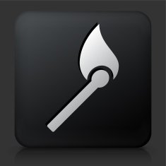 Black Square Button with Match Icon