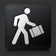 Black Square Button with Passenger