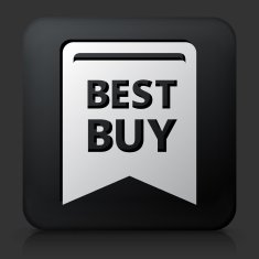 Black Square Button with Best Buy Icon