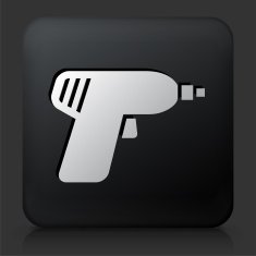 Black Square Button with Drill
