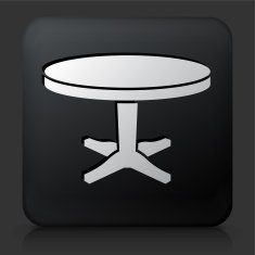 Black Square Button with Circular Table