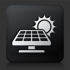 Black Square Button with Solar Panel N2