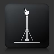 Black Square Button with Oil Drill Icon