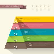 abstract pyramid infographics