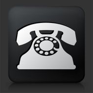 Black Square Button with Home Phone Icon N7