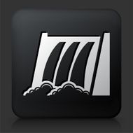 Black Square Button with Water Dam