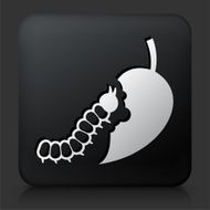 Black Square Button with Caterpillar