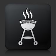 Black Square Button with Grill Icon N3