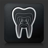 Black Square Button with Clean &amp; Strong Teeth N2