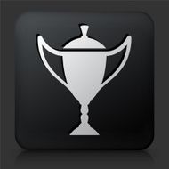 Black Square Button with Trophy N5