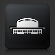 Black Square Button with Building Icon N19