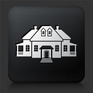 Black Square Button with Home Icon N12