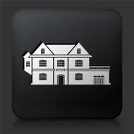 Black Square Button with Building Icon N20