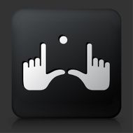 Black Square Button with Field Goal Hands