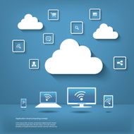 Cloud computing concept infographics N2