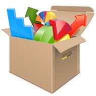 Vector Carton Box with Statistics