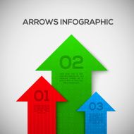 Infographic with 3D arrows Vector