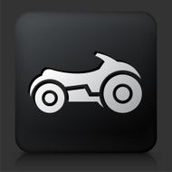 Black Square Button with Futuristic Bike