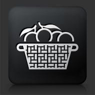 Black Square Button with Harvest Icon N2