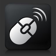 Black Square Button with Wireless Mouse