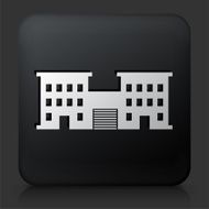 Black Square Button with Building Icon N21
