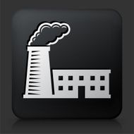 Black Square Button with Factory Icon N3