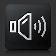 Black Square Button with Volume Icon