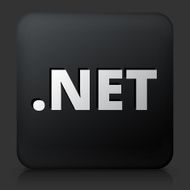 Black Square Button with net