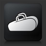 Black Square Button with Tennis Bag