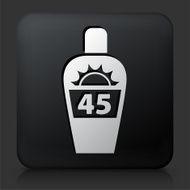 Black Square Button with Sun Block