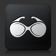Black Square Button with Sunglasses N2