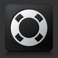 Black Square Button with Life Saver
