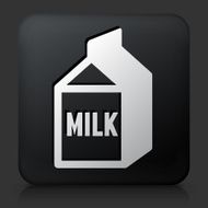 Black Square Button with Milk Carton Icon