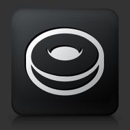Black Square Button with Donut Icon