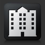 Black Square Button with Building Icon N22