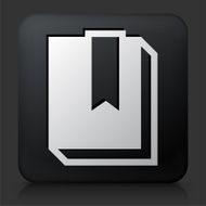 Black Square Button with Bookmark