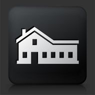 Black Square Button with House N3