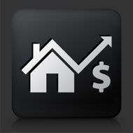 Black Square Button with House Pricing