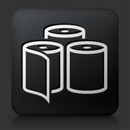 Black Square Button with Toilet Paper