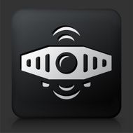 Black Square Button with Projector