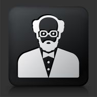 Black Square Button with Male Face Icon N53