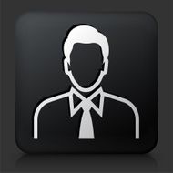 Black Square Button with Male Face Icon N54