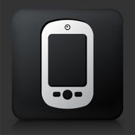 Black Square Button with Touchscreen Phone Icon N5