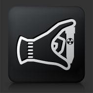Black Square Button with Nuclear Sample