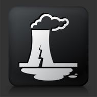 Black Square Button with Nuclear Leak