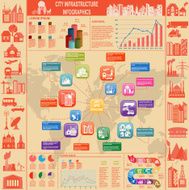 Set of elements infrastructure city vector infographics N12