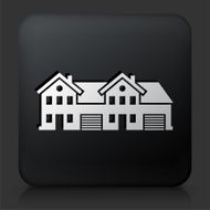 Black Square Button with Condos Icon N6