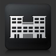 Black Square Button with Aparment Buildings N7